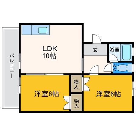 矢田マンションの物件間取画像